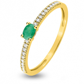 Bague oxyde et Emeraude
