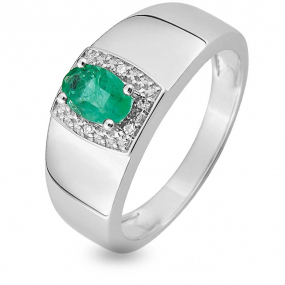 Bague Emeraude et Diamants similaire