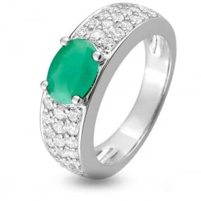 Bague Emeraude et Diamants similaire
