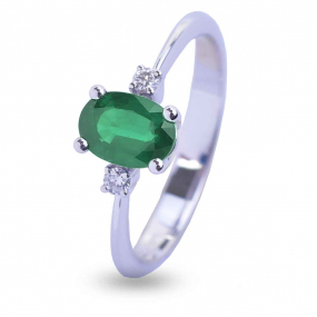 Bague Emeraude et Diamants