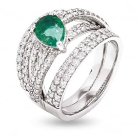 Bague Emeraude et Diamants similaire