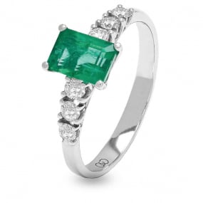 Bague Emeraude et Diamants
