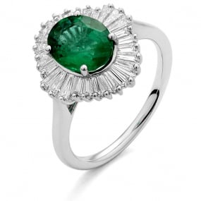 Bague Emeraude et Diamants similaire