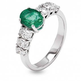 Bague Emeraude et Diamants similaire