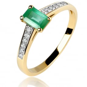 Bague meraude et diamants similaire
