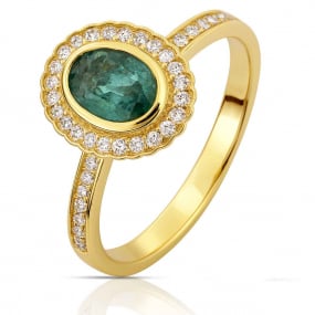 Bague Emeraude et Diamants similaire