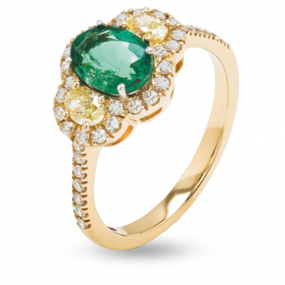 Bague Emeraude et Diamants similaire