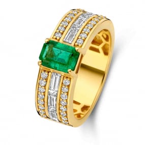 Bague Emeraude et diamants