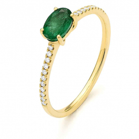 Bague Emeraude et Diamants