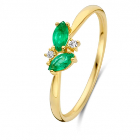 Bague Emeraude et Diamants