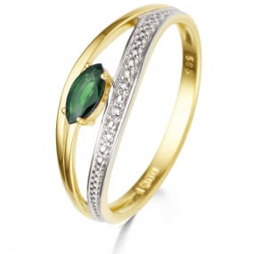 Bague Emeraude et Diamants