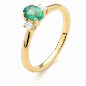 Bague Emeraude et Diamants