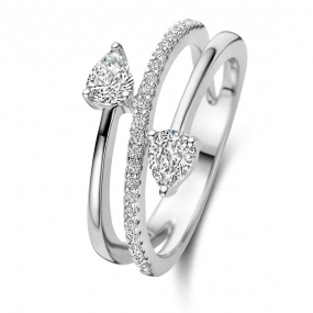 Bague en argent et oxydes de zirconium - similaire