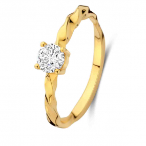 Bague en argent - plaqu or - corps torsad oxyde - Naiomy pour explorer