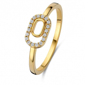 Bague en argent plaqué or jaune oxydes - similaire
