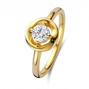 Bague en argent plaqué or jaune oxydes - similaire