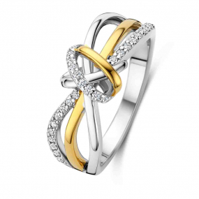 Bague en argent plaqué or - oxydes similaire