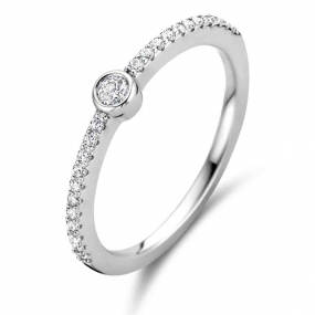 Bague en argent sertie de zirconium Naiomy Silver