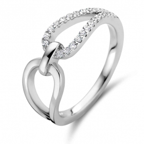 Bague en argent sertie de zirconium Naiomy Silver