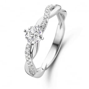 Bague en argent sertie de zirconium Naiomy Silver
