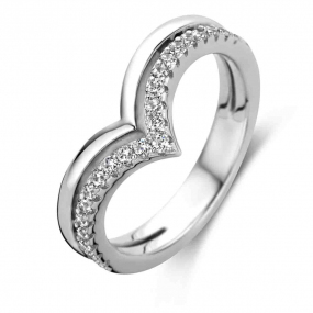 Bague en argent sertie de zirconium Naiomy Silver