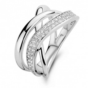 Bague en argent sertie de zirconium Naiomy Silver