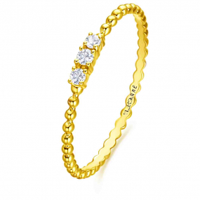 Bague Mini Bulles en Or et Diamants