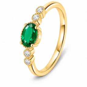 Bague Or Emeraude et diamants similaire
