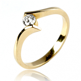 Bague or jaune diamant similaire