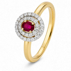 Bague Or Rubis et Diamant similaire