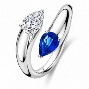 Bague Or Saphir et Diamant similaire