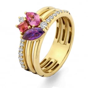 Bague Pierres fines et diamants