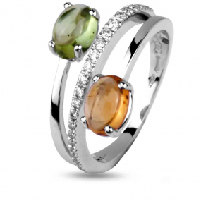 Bague Toi et Moi Citrine et Peridot similaire
