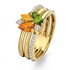 Bague Pierres fines et diamants