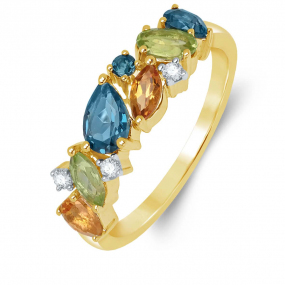 Bague Citrine - Peridot- Topaze similaire