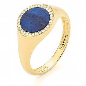 Bague Lapis lazuli et Diamants