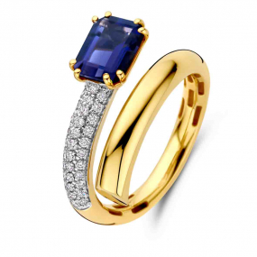 Bague Lolite et diamants