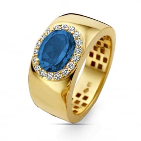Bague Lolite et diamants