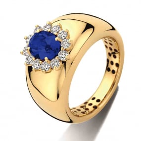 Bague Lolite et diamants