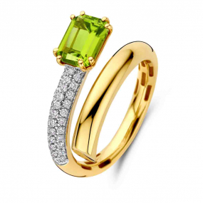 Bague Pridot et diamants