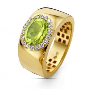 Bague Pridot et diamants similaire