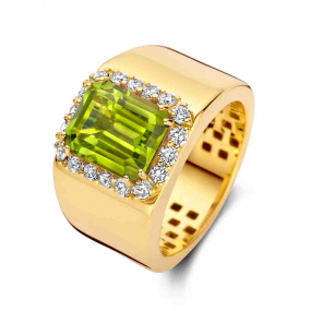 Bague Peridots et Diamants similaire