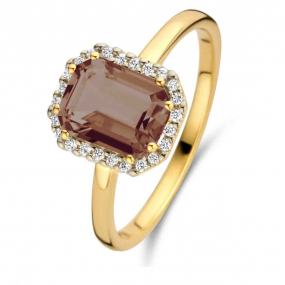 Bague Quartz Fum et Diamants similaire