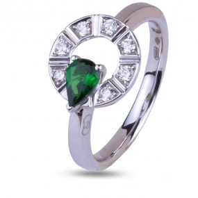 Bague Tzavorite et Diamants similaire