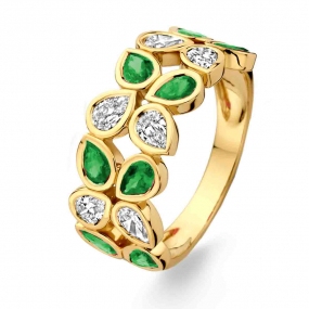 Bague Pierres fines et diamants similaire