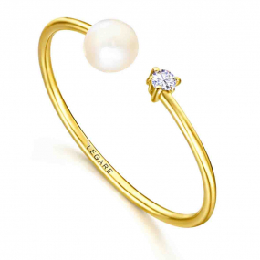 Bague Puret� en or, diamant et perle