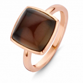 Bague Quartz fum sur Nacre One More -