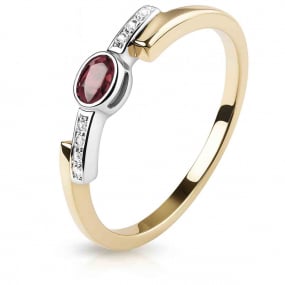 Bague rubis et diamants similaire