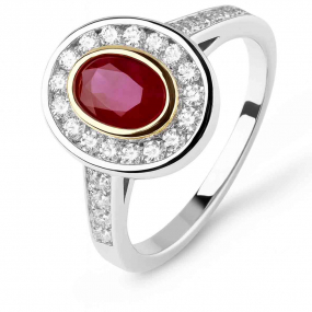 Bague rubis et Diamants similaire