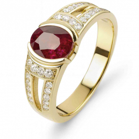 Bague rubis et Diamants similaire